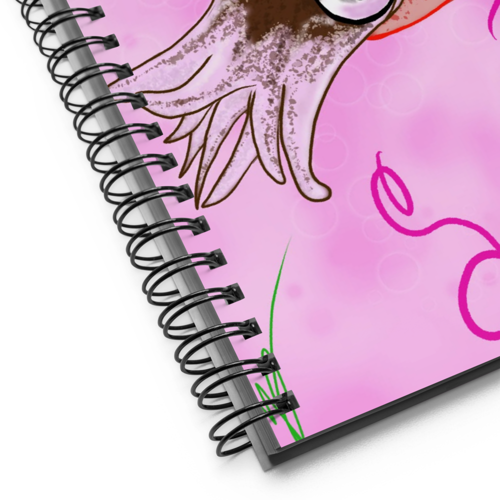 Strawberry Squid Spiral notebook